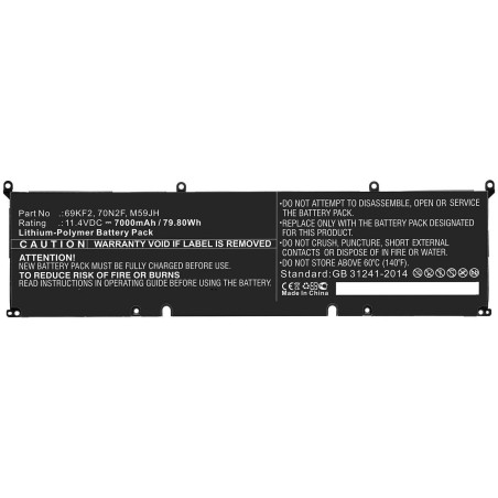 "High-Performance CoreParts Laptop Battery for Dell 69Wh - MBXDE-BA0209"